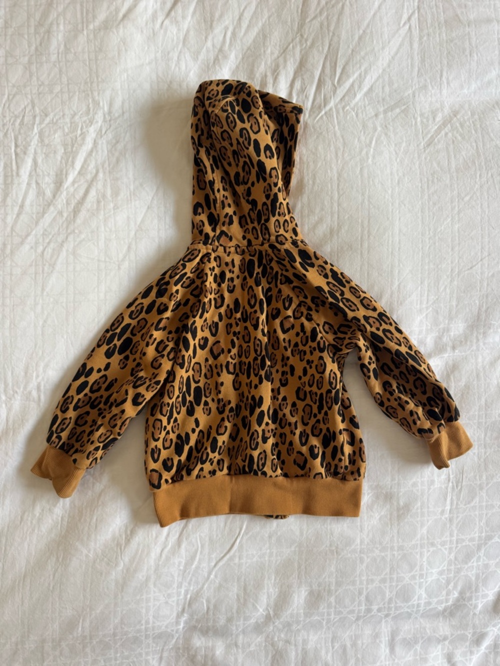Mini Rodini Kids' BASIC LEOPARD print ZIP HOODIE size 1.5-3 years - Picture 3 of 7
